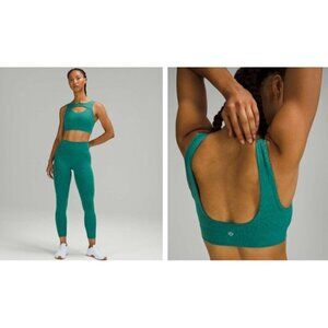 Lululemon Everlux Cut-Out Train Bra Medium Support B/C Cups Crunch Teal Lagoon 4